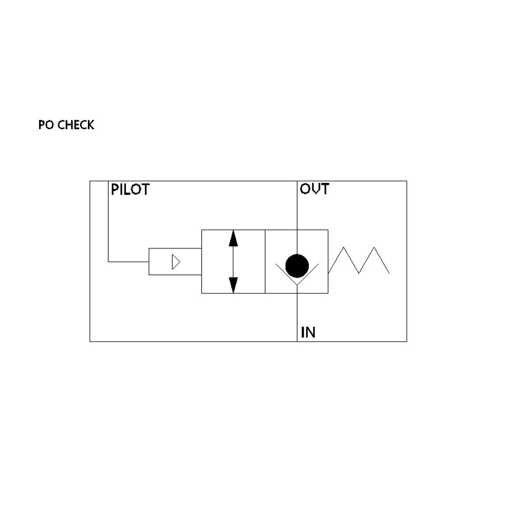 322501 BSPP ALADCO PO CHECK VALVE<BR>1/4" BSPP FEMALE, NO O'RIDE, 150PSI